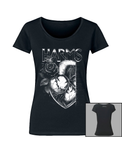HARMS 'Love' Waisted Fit Deep Scoop Shirt